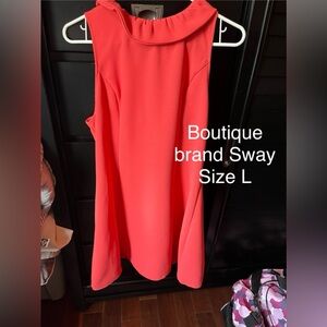 Do+Be coral sleeveless fit and flare dress